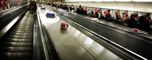 The escalators at Angel.