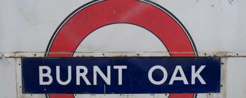 Burnt Oak tube sign.